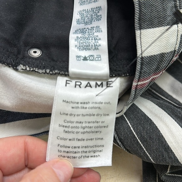 FRAME Le Sylvie Slender Straight Jeans – Sano Stripe – Size 32 - Picture 11 of 16